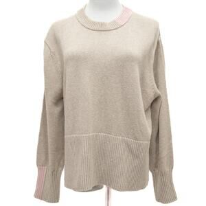 Revolve One Grey Day Oatmeal Cashmere Blend Oversized Sweater Size Large